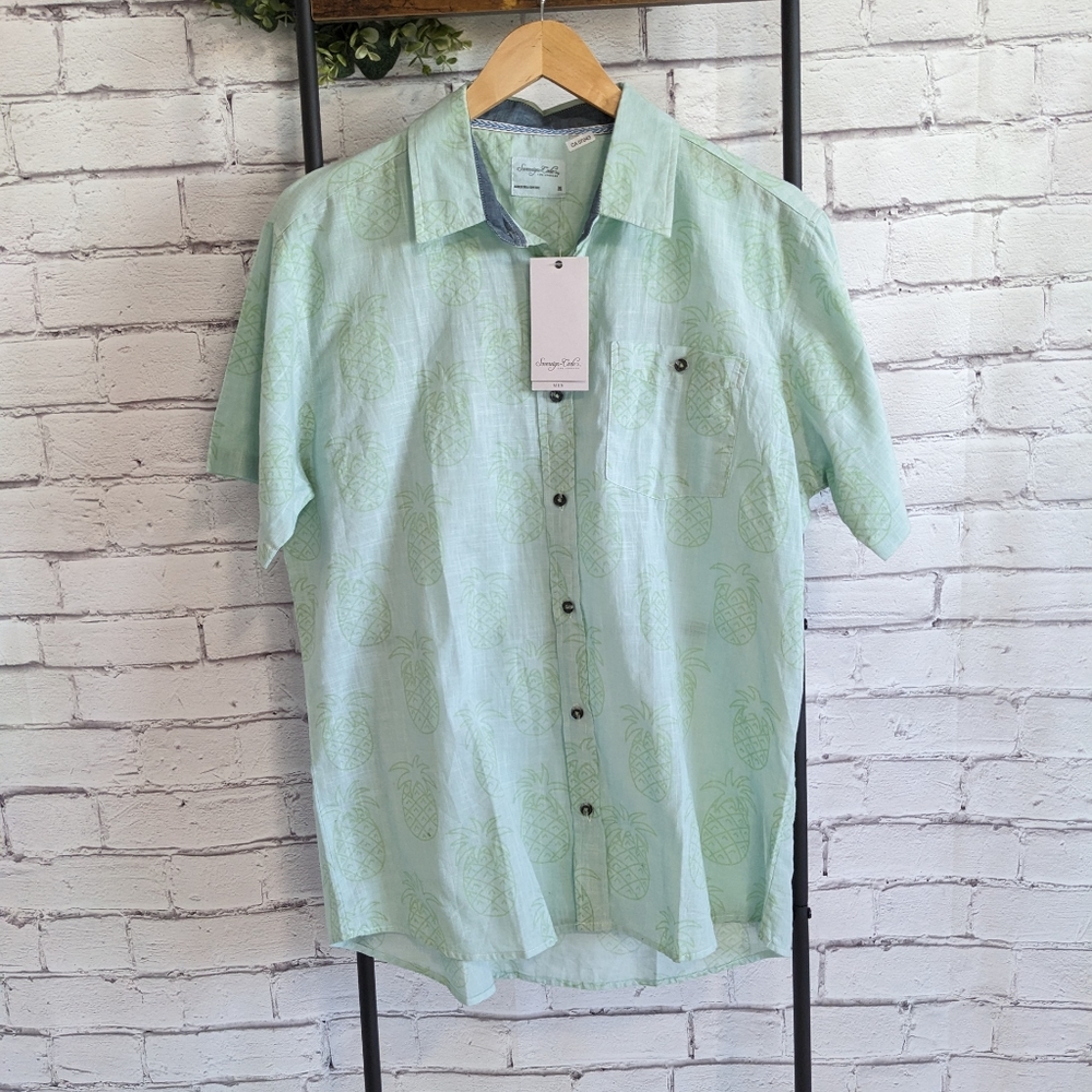 SOVEREIGN CODE button down Cotton Pineapple Shirt
